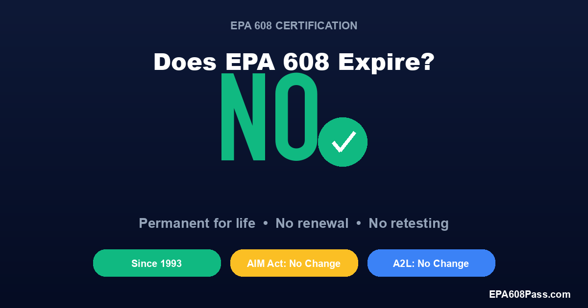 Does EPA 608 Expire? No — Here's What to Know (2026)