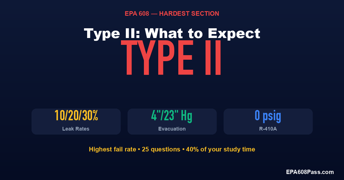 EPA 608 Type II Questions: Hardest Section Guide