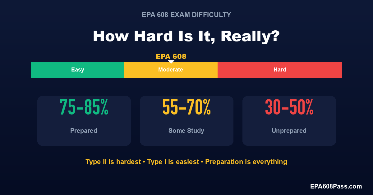 How Hard Is the EPA 608 Test? (Honest Answer 2026)